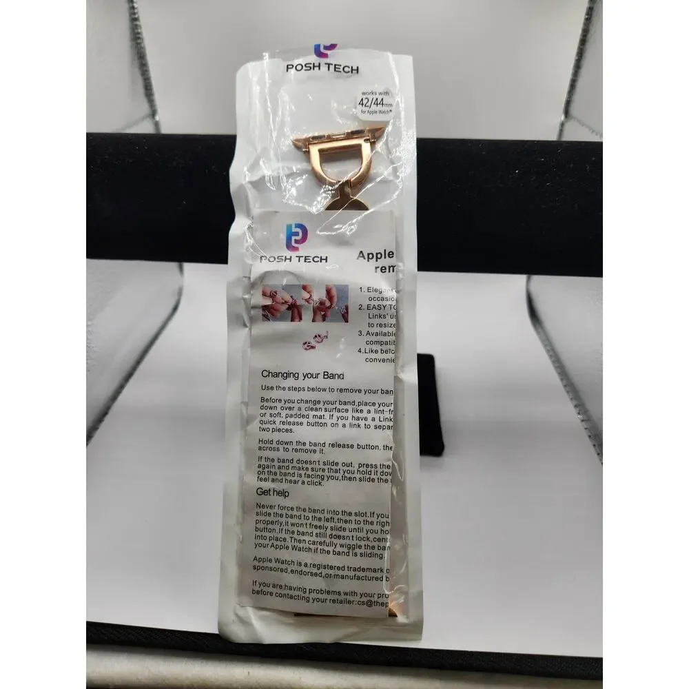 Posh Tech Collette Stainless Steel Band for Apple Watch 44,45,46, 49mm - New